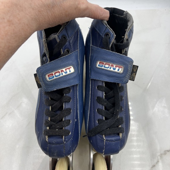 Vintage Bont Sharkie 5 Wheel Inline Speed Skates Mens Size 8 Inferno Rails - Picture 5 of 16